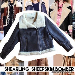 Rocco Sheepskin Leather Bomber Jacket